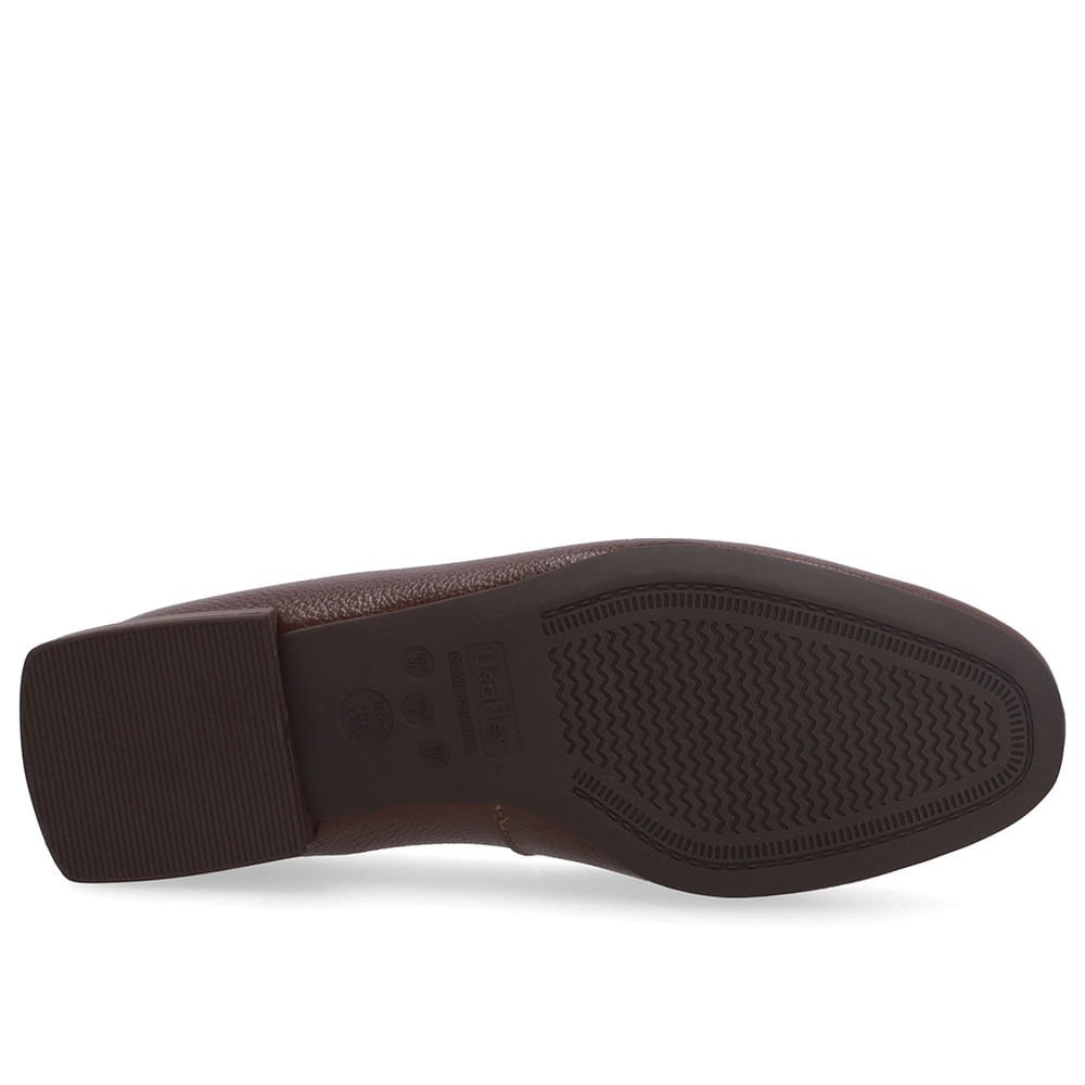 Loafer Marrom Couro Salto Bloco Marrom 5