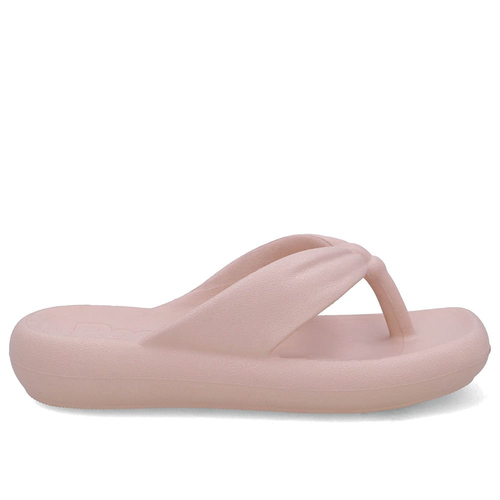 Chinelo Rosa Claro Poofy Bico Quadrado Eva