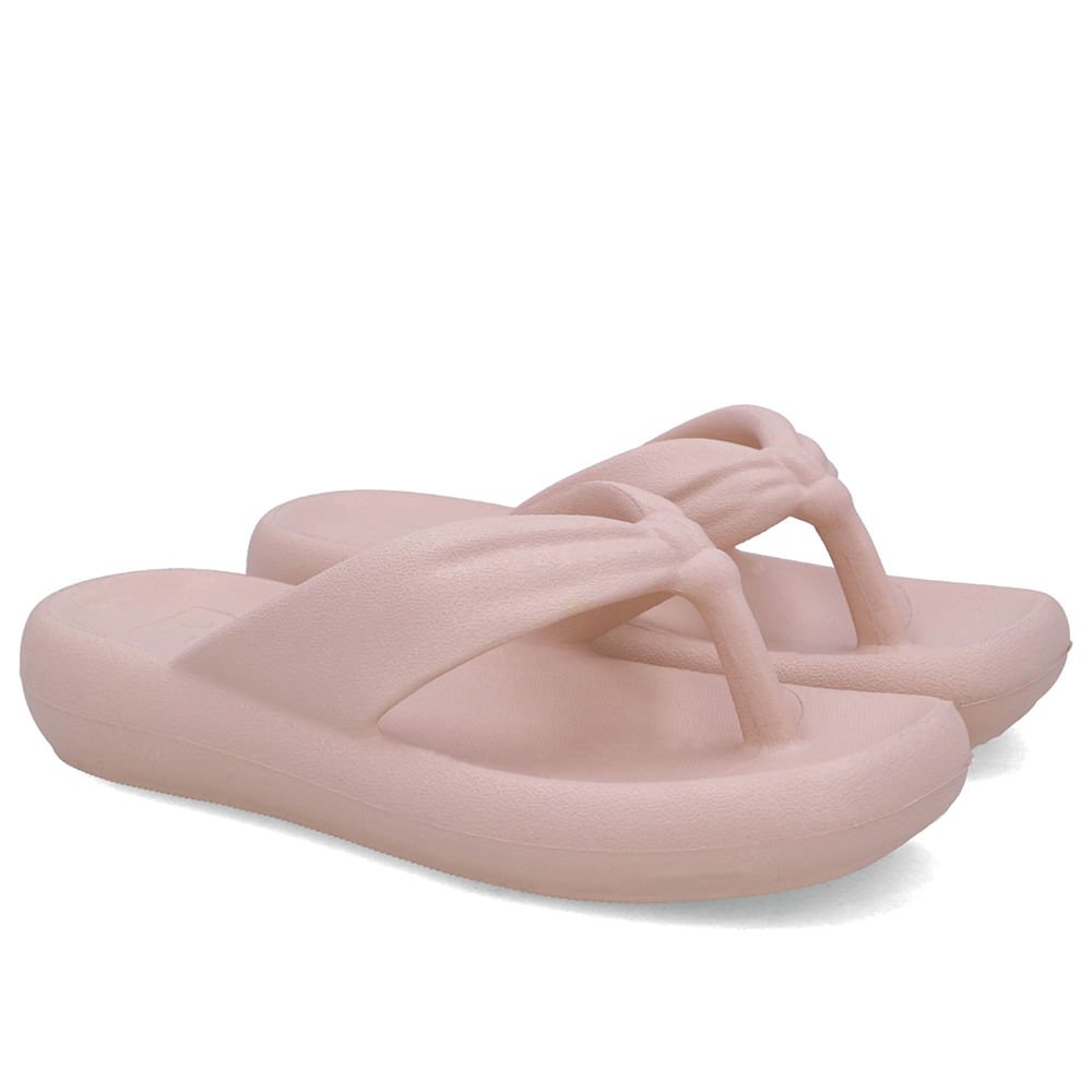 Chinelo Rosa Claro Poofy Bico Quadrado Eva Rosa 2