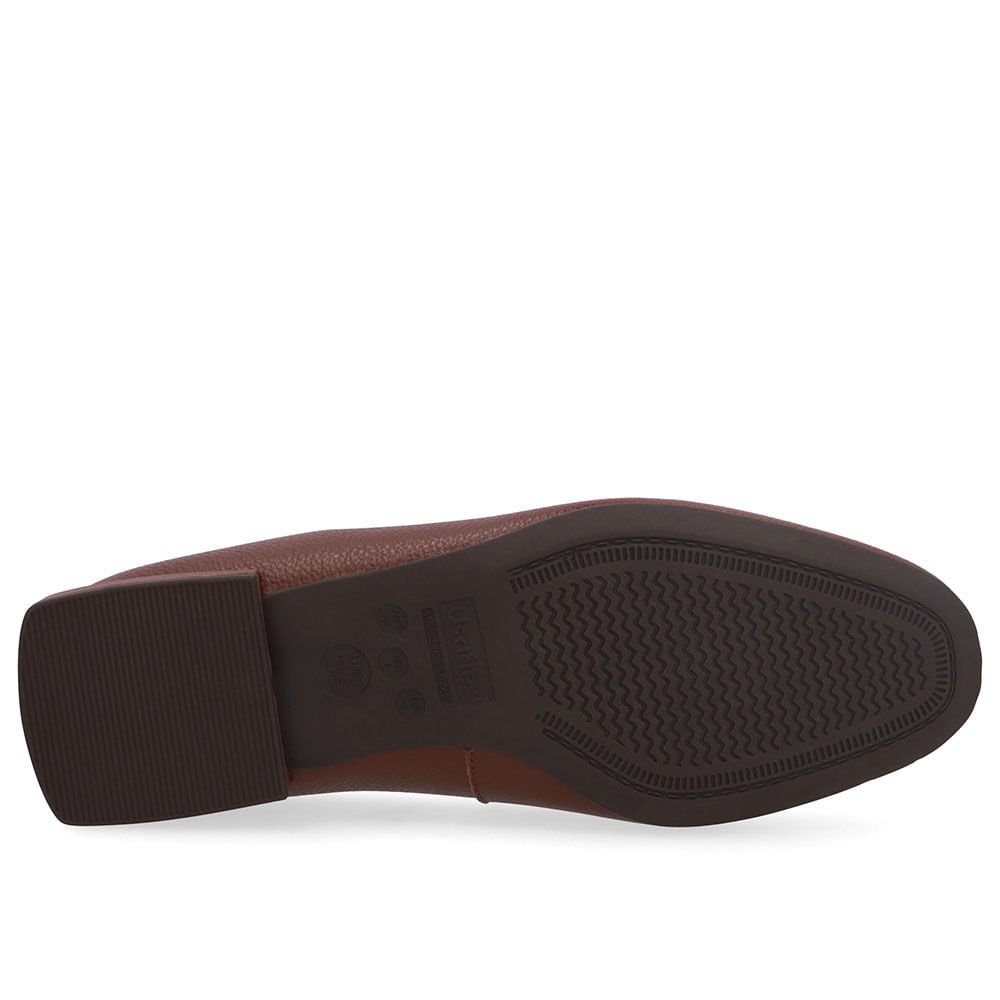 Loafer Vermelho Couro Salto Bloco Vermelho 5