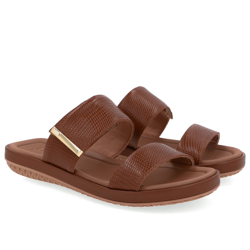 Tamanco Couro Marrom Bico Redondo Marrom 2