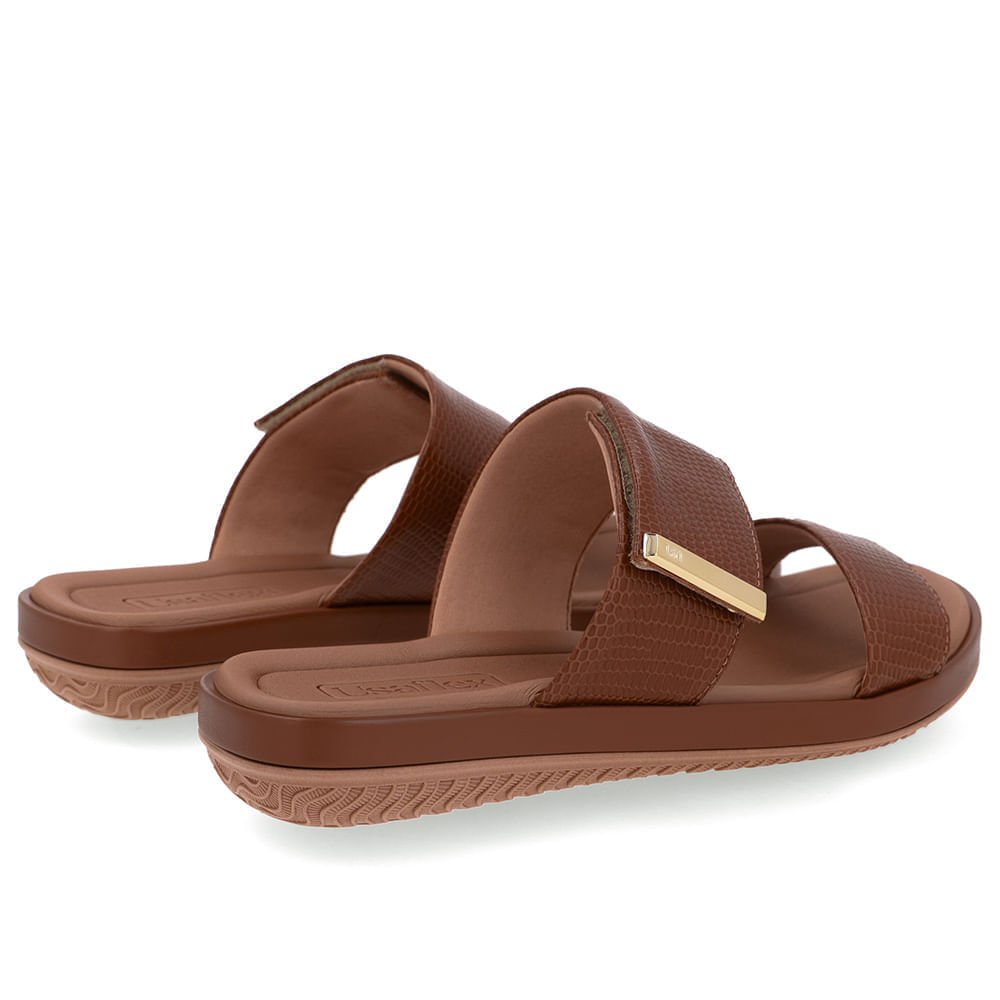 Tamanco Couro Marrom Bico Redondo Marrom 3