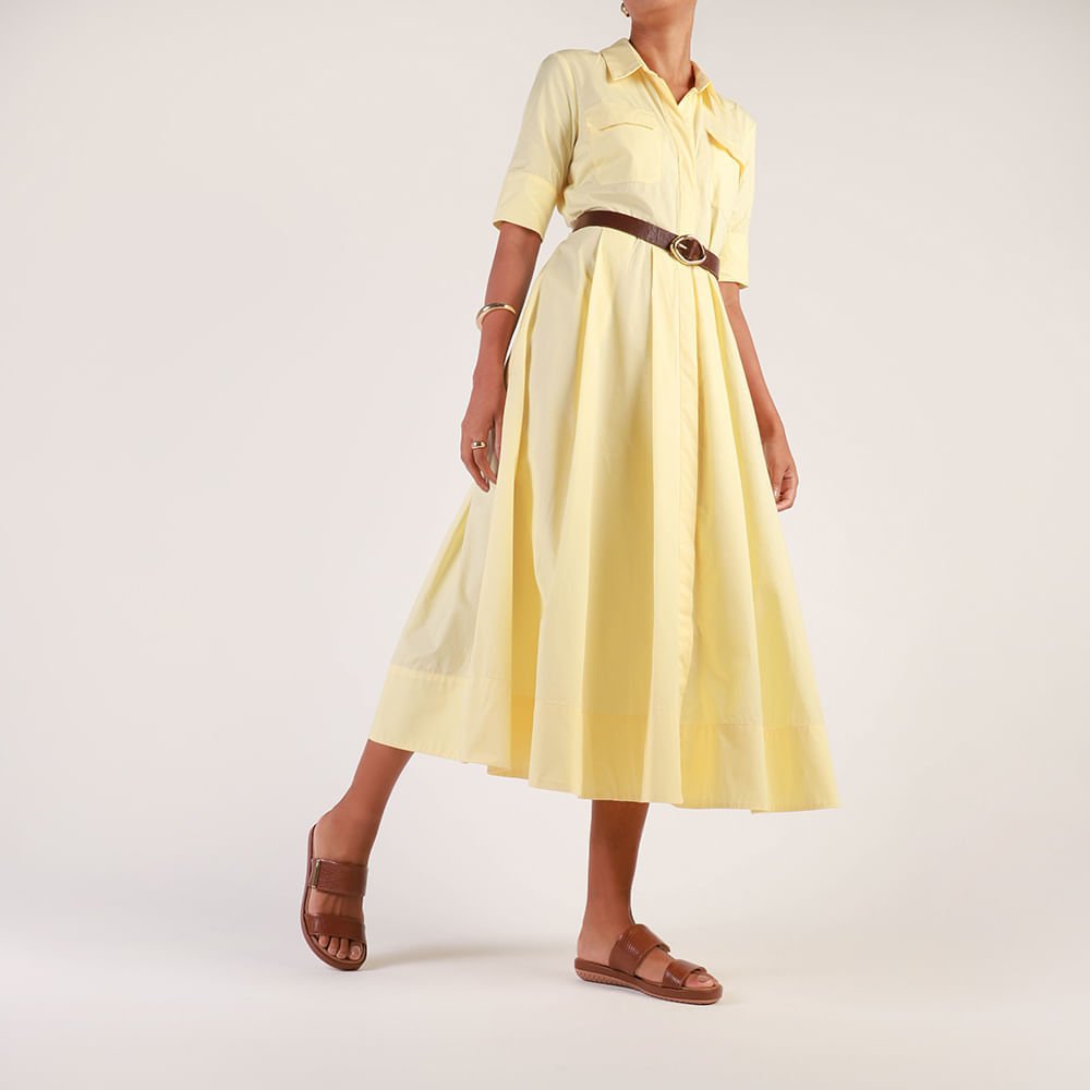 Tamanco Couro Marrom Bico Redondo Marrom 4