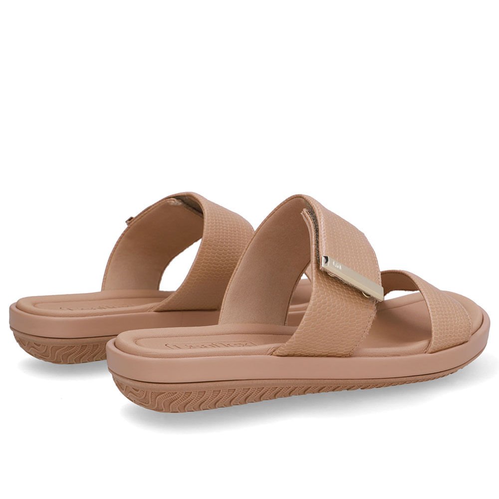 Tamanco Couro Bege Bico Redondo Bege 3