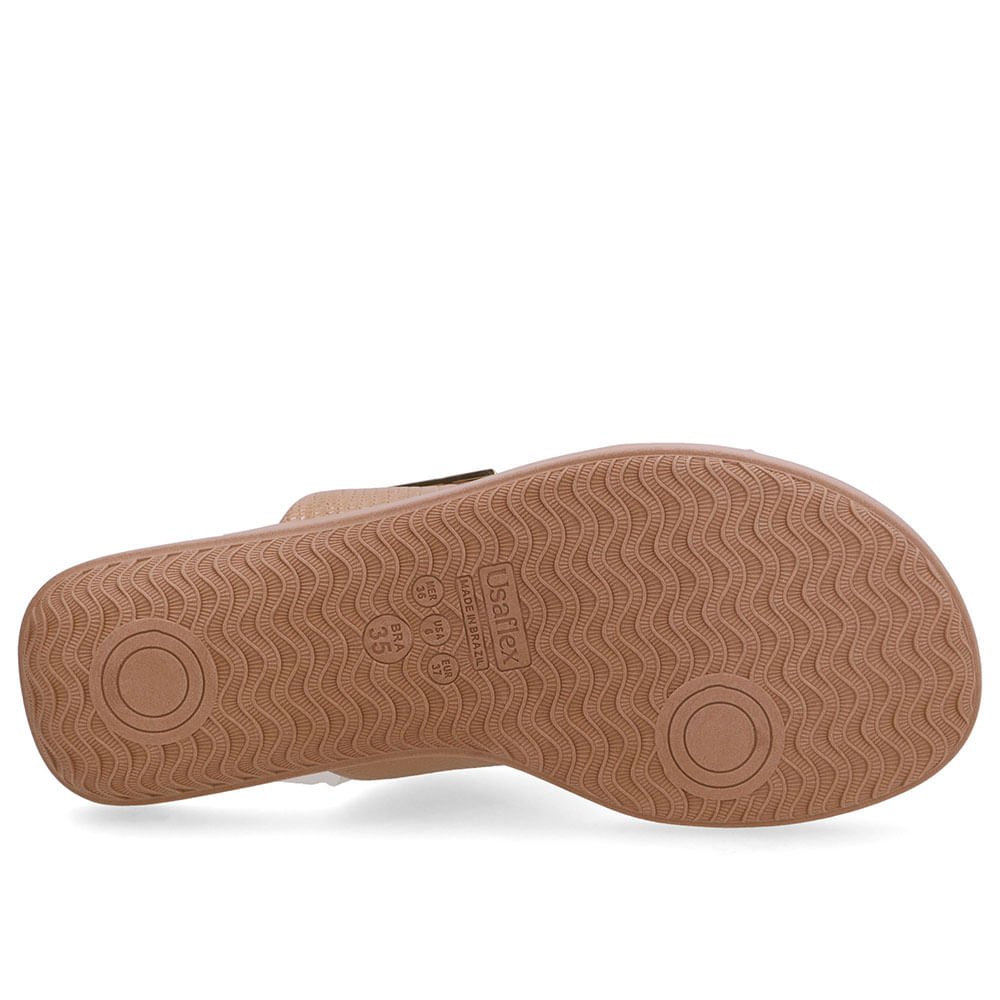 Tamanco Couro Bege Bico Redondo Bege 5