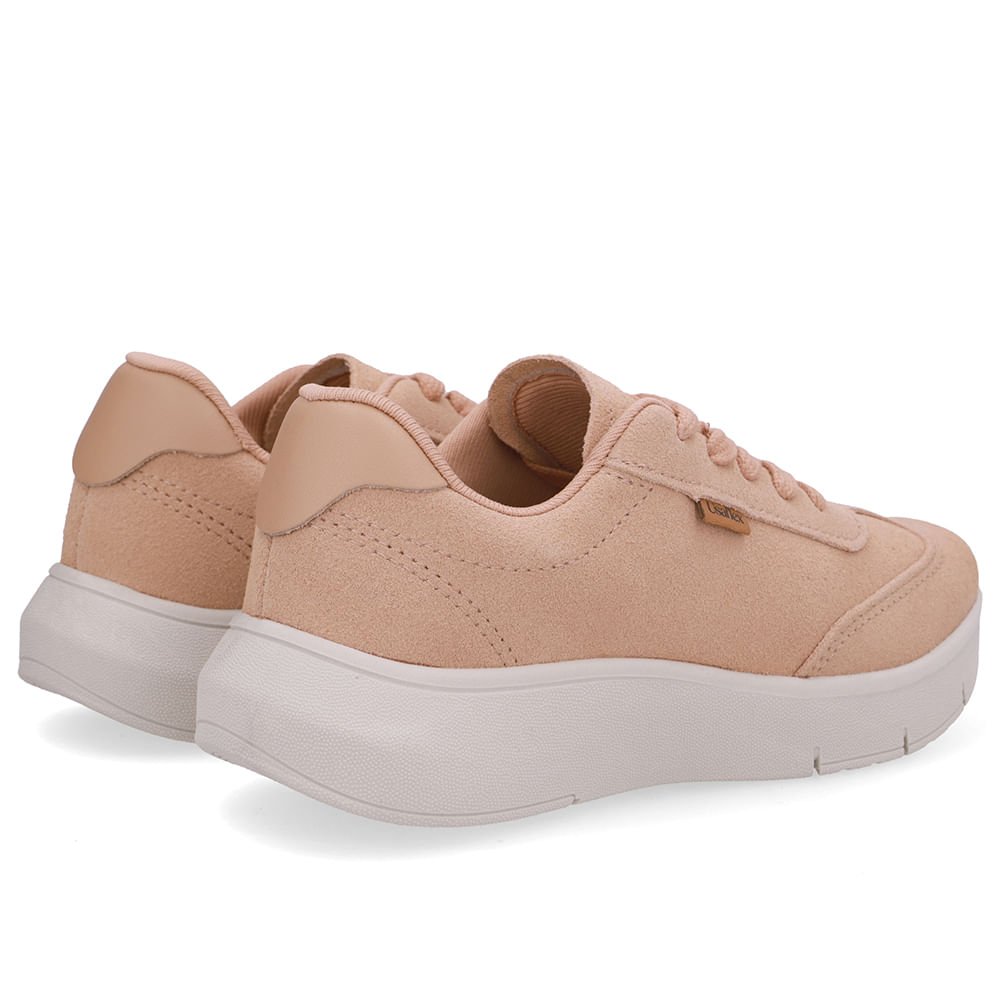 Tênis Bege Camurça Costura Enfeite Bege 3