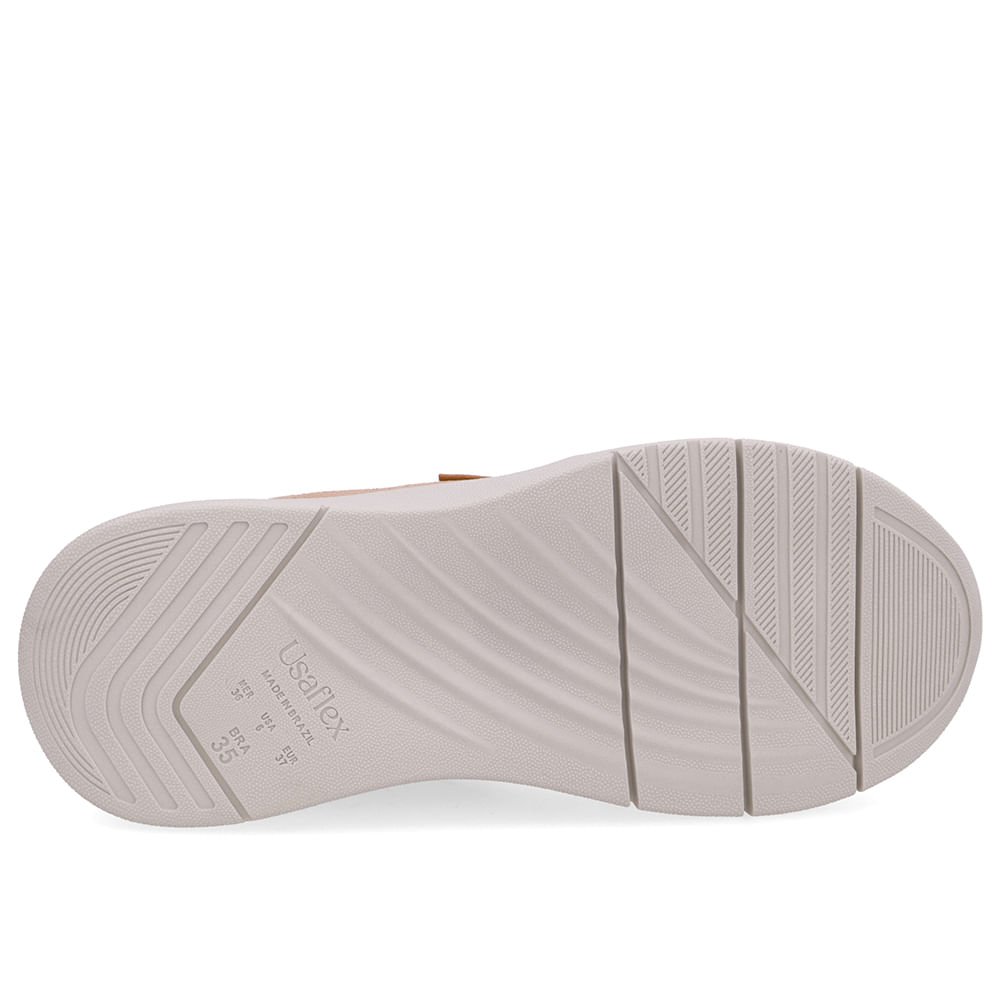 Tênis Bege Camurça Costura Enfeite Bege 5