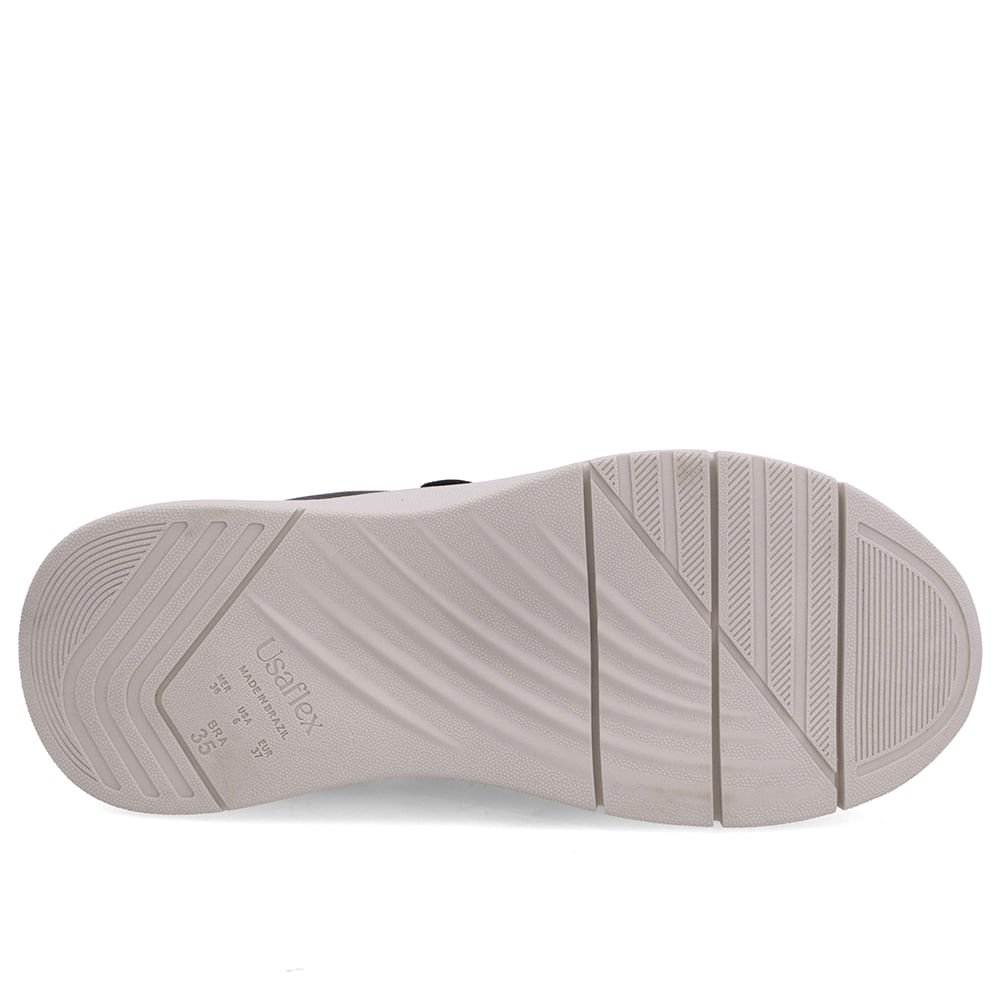 Tênis Preto Couro Fecho-Flex Preto 5