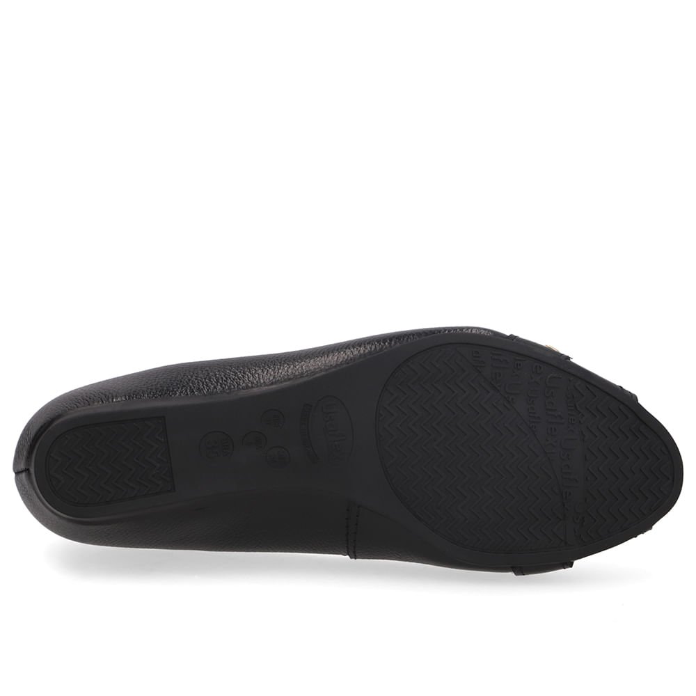 Peep Toe Salto Embutido Preto Couro Fivela Preto 5