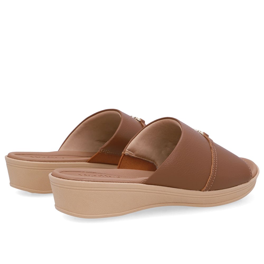 Tamanco Couro Marrom Monograma Marrom 3