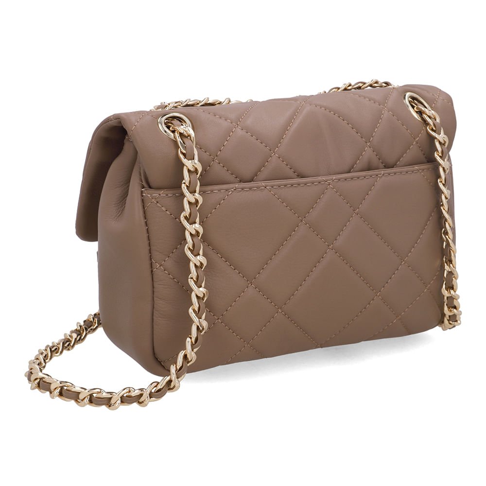 Bolsa Tiracolo Couro Marrom Matelassê Marrom 2