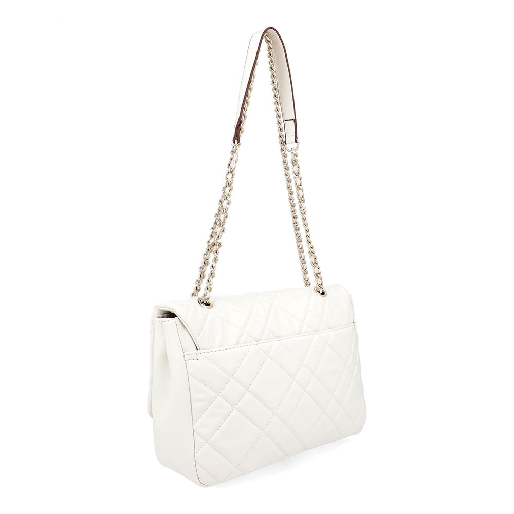 Bolsa Tiracolo Couro Branca Marfim Matelassê Branco 2