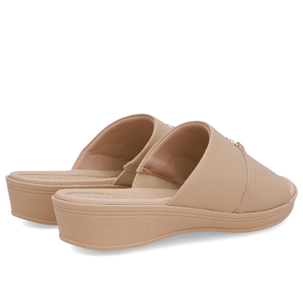 Tamanco Couro Bege Monograma Bege 3