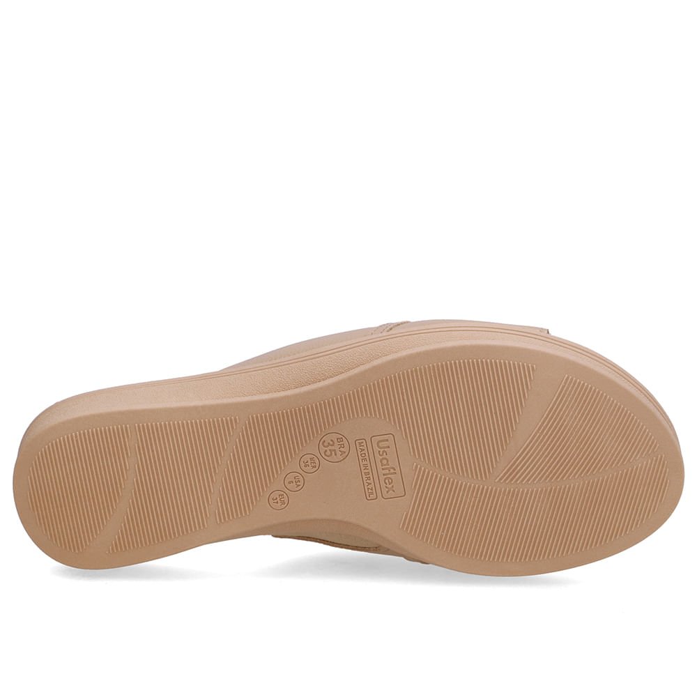 Tamanco Couro Bege Monograma Bege 5