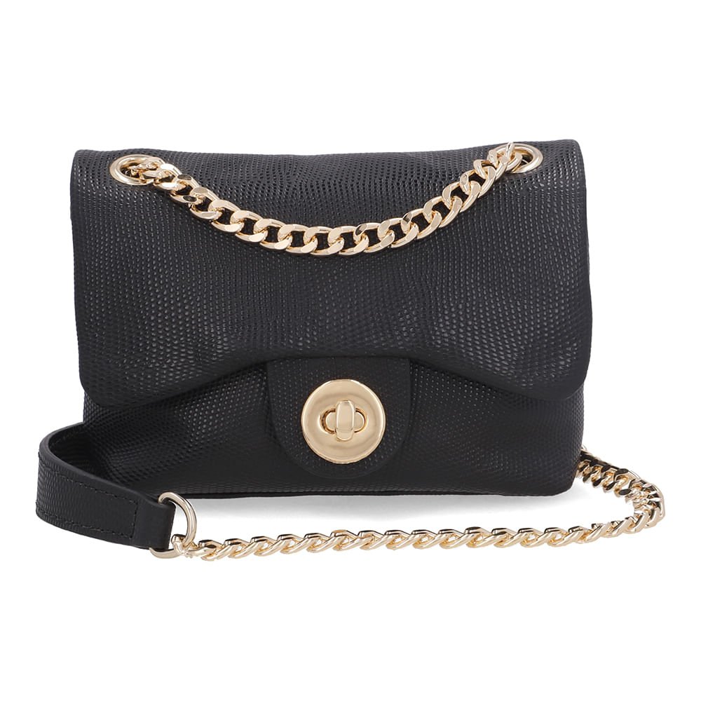 Bolsa Tiracolo Couro Preta