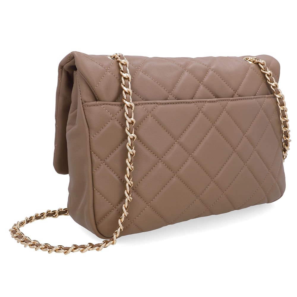 Bolsa Tiracolo Couro Marrom Matelassê Marrom 2