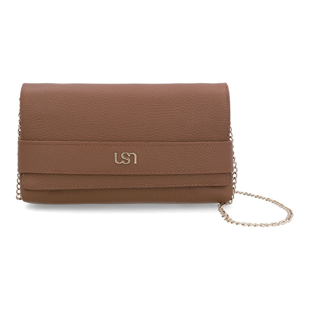 Bolsa Clutch Couro Marrom