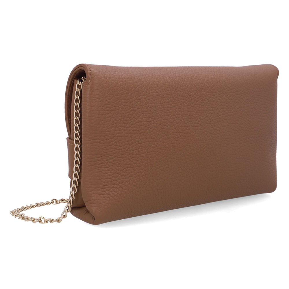 Bolsa Clutch Couro Marrom Marrom 2