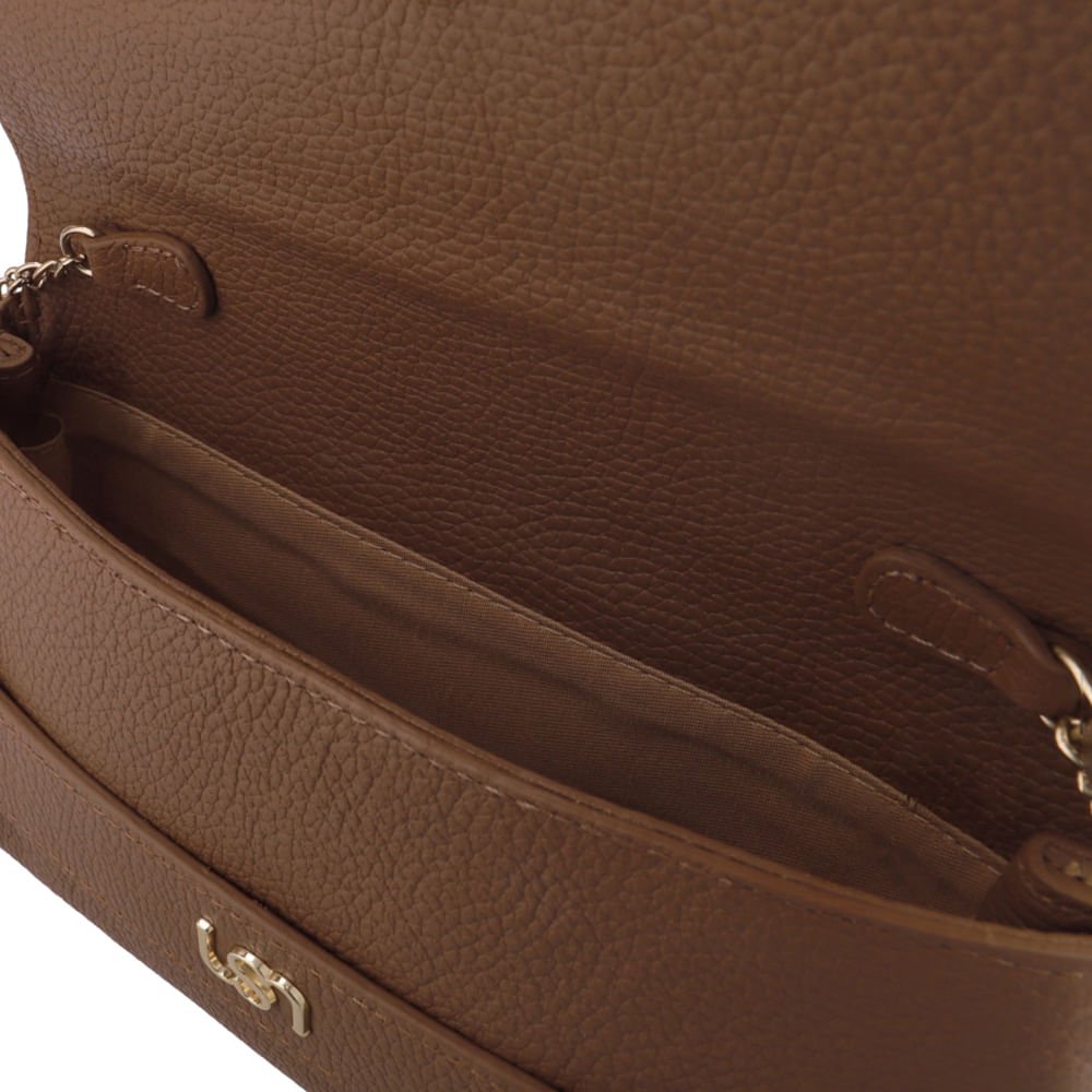 Bolsa Clutch Couro Marrom Marrom 3