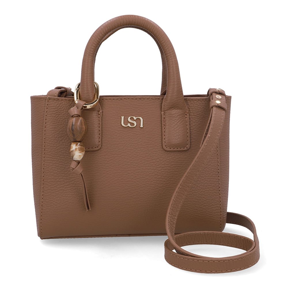 Bolsa Tote Couro Marrom Barbicacho