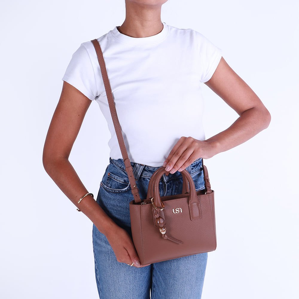 Bolsa Tote Couro Marrom Barbicacho Marrom 5
