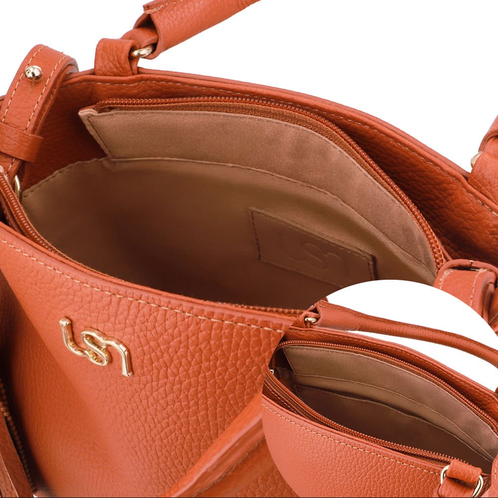 Bolsa Tote Couro Marrom Barbicacho Marrom 3