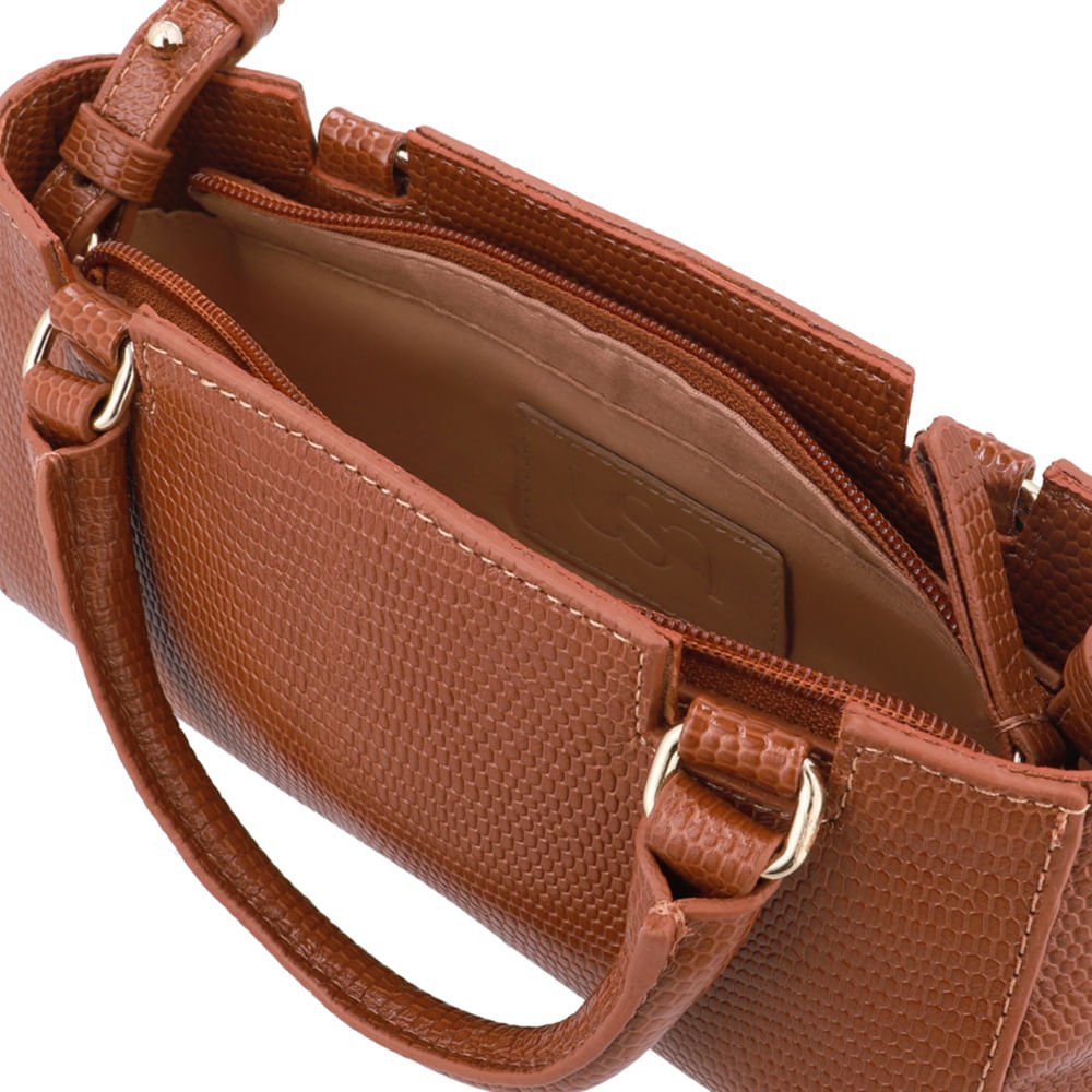 Bolsa Tote Couro Marrom Alça Removível Marrom 3