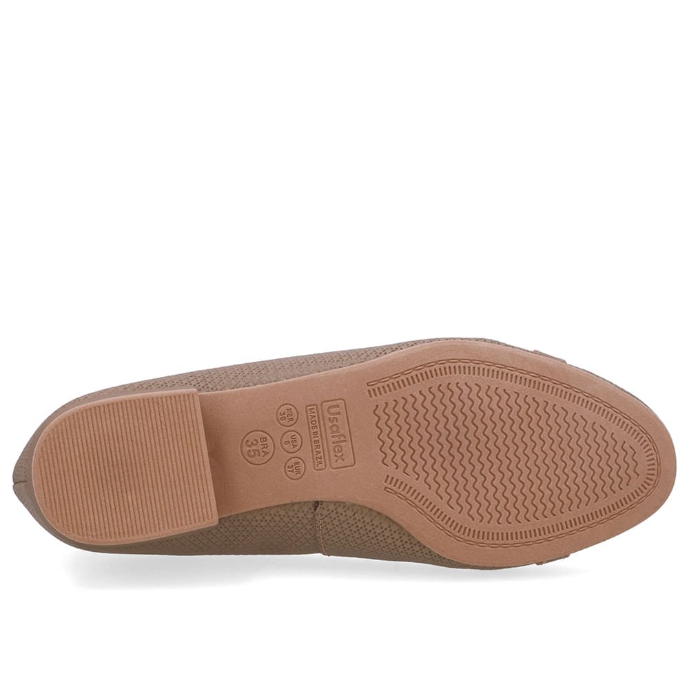 Scarpin Marrom Salto Bloco Couro Monograma Marrom 5