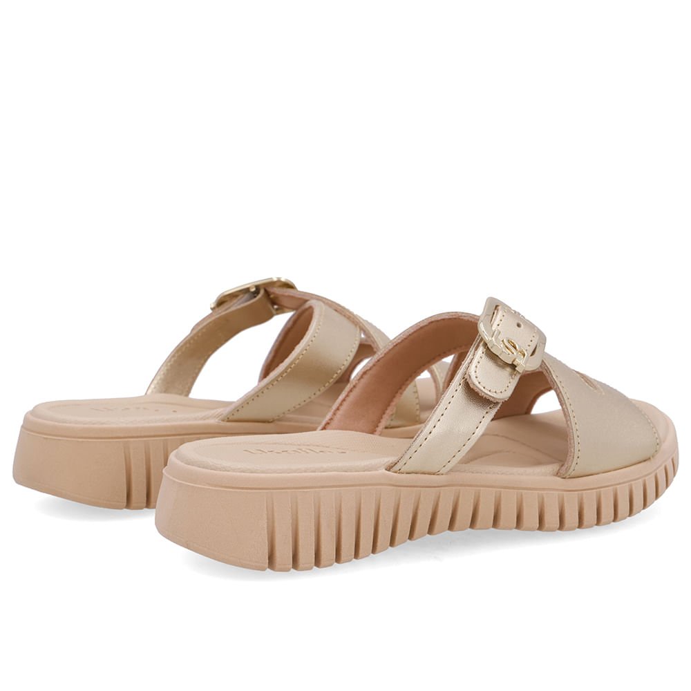 Tamanco Baixo Dourado Couro Dourado 3