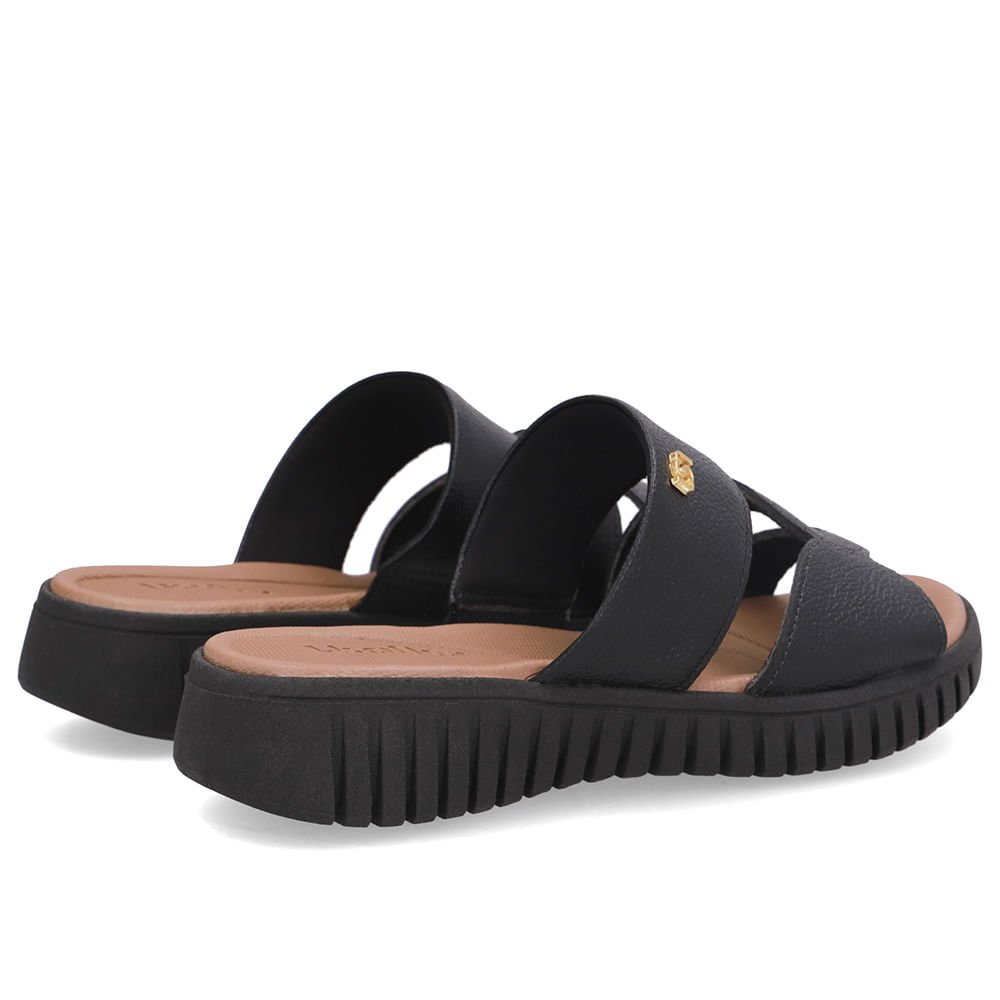 Tamanco Baixo Preto Couro Preto 3