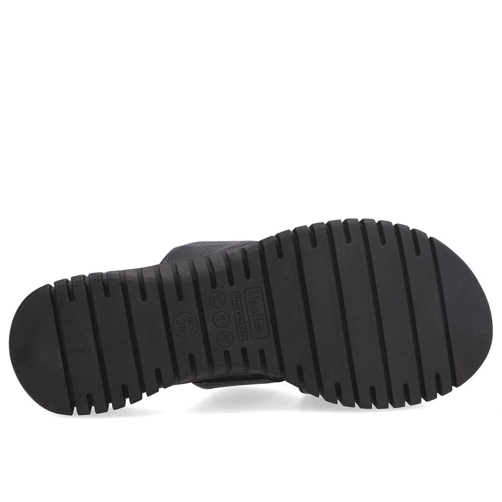 Tamanco Baixo Preto Couro Preto 5