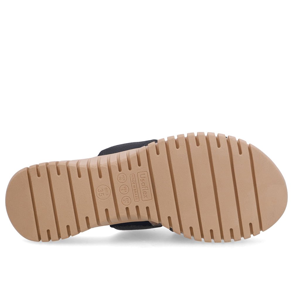 Tamanco Baixo Azul Couro Azul Marinho 5