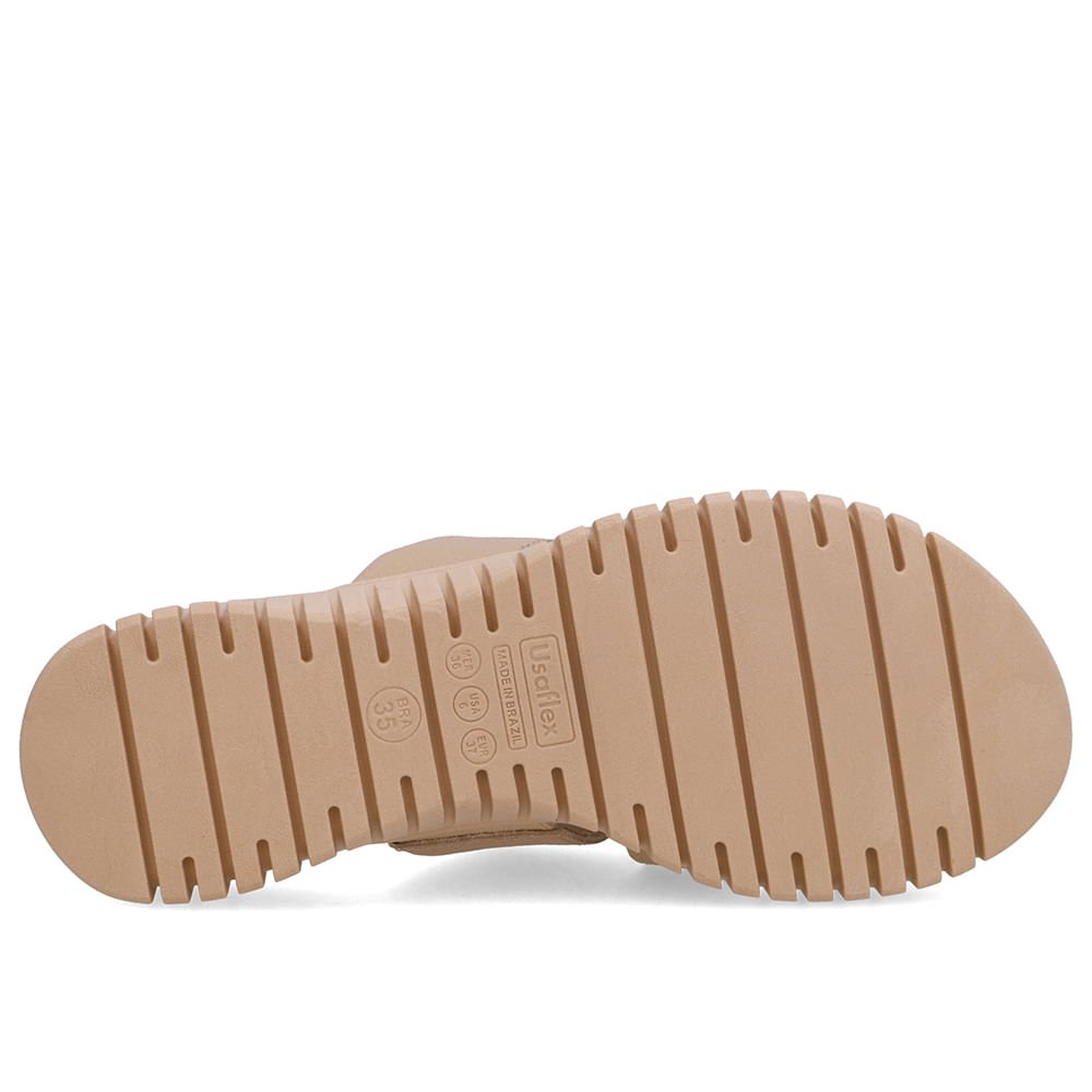 Tamanco Baixo Bege Couro Bege 5