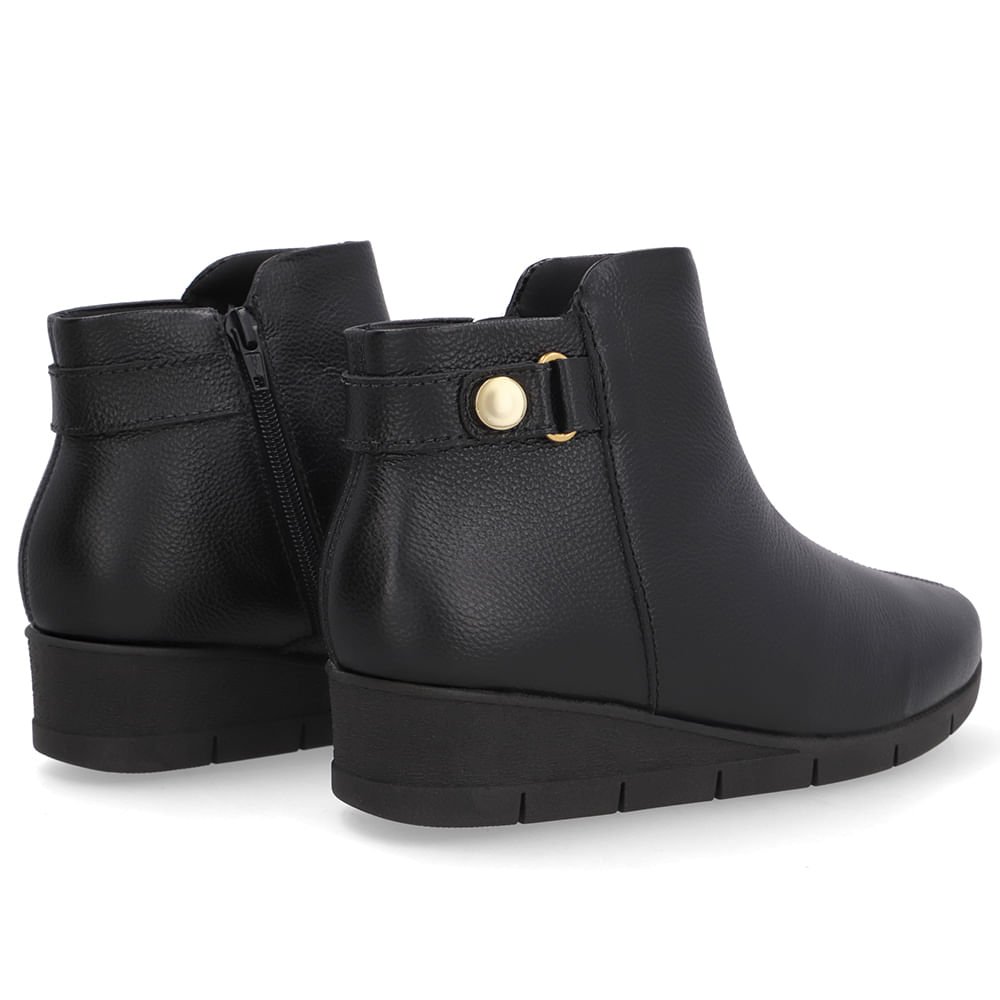 Bota Couro Preta Preto 3