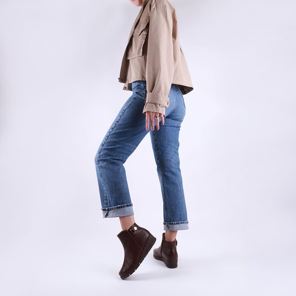 Bota Couro Marrom Marrom 4