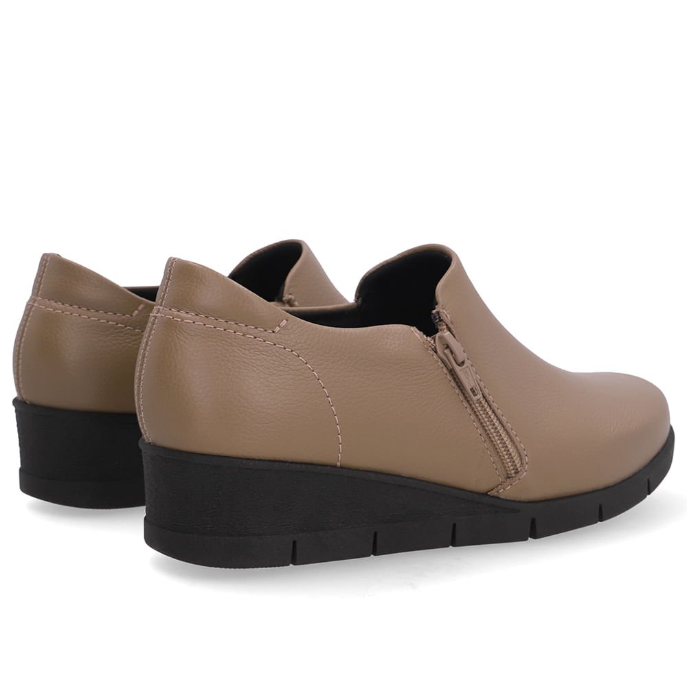 Abotinado Couro Marrom Zíper Lateral Marrom 3