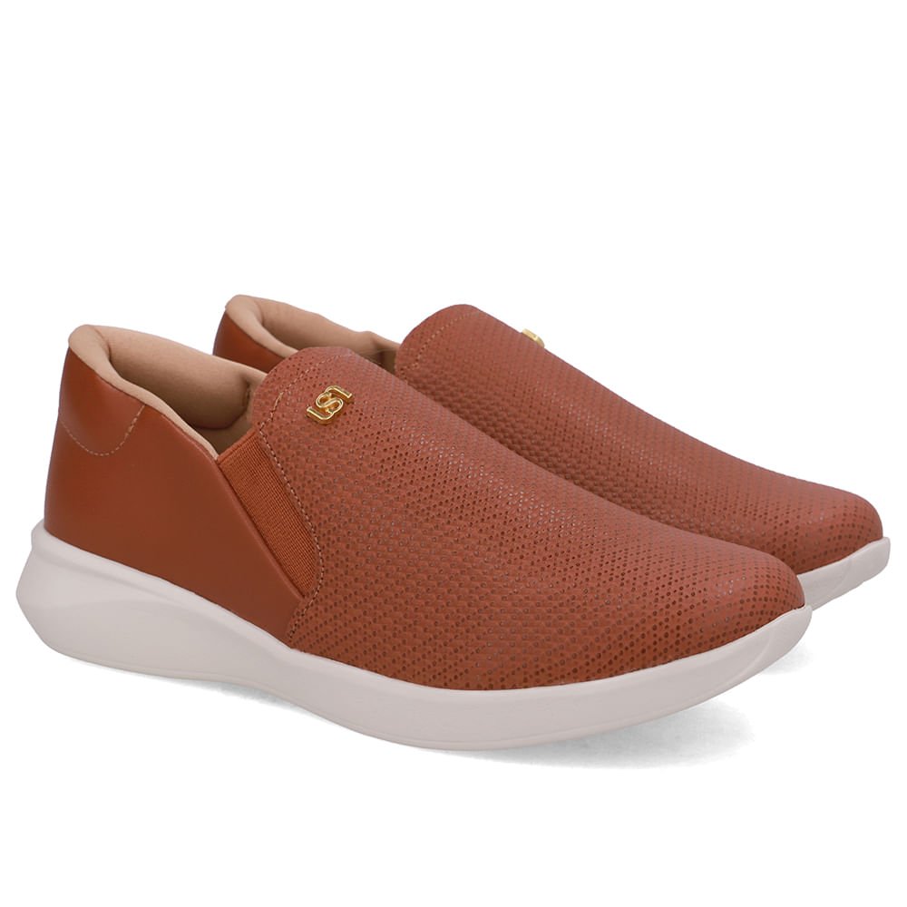 Tênis Slip On Marrom Couro Marrom 2