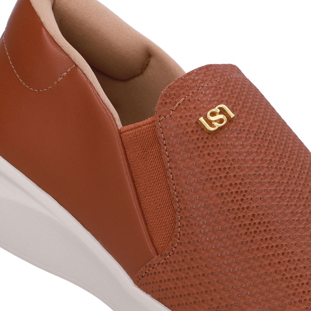 Tênis Slip On Marrom Couro Marrom 4