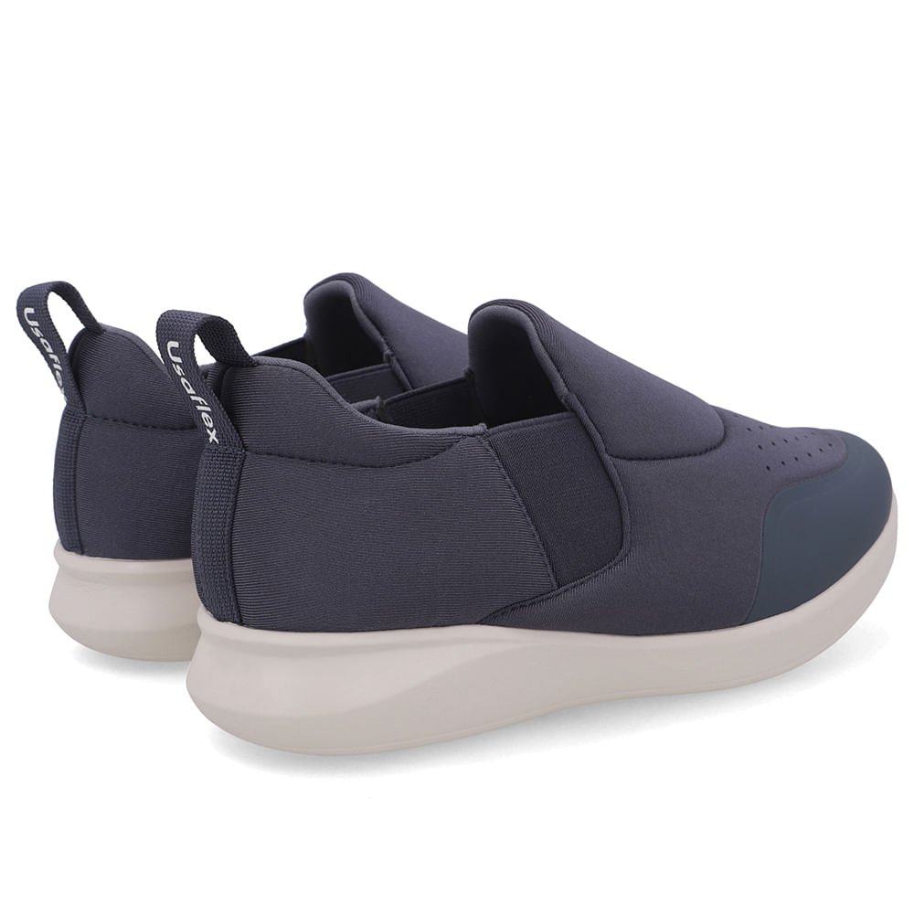 Tênis Slip On Cinza Elastano Costura Cinza 3