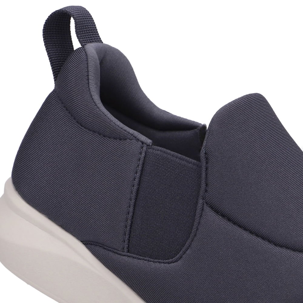 Tênis Slip On Cinza Elastano Costura Cinza 4