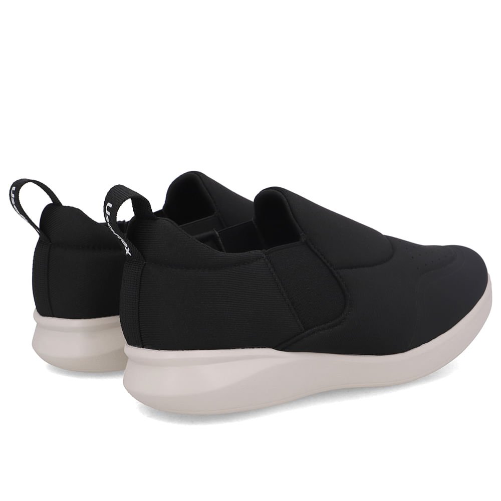Tênis Slip On Preto Elastano Costura Preto 3