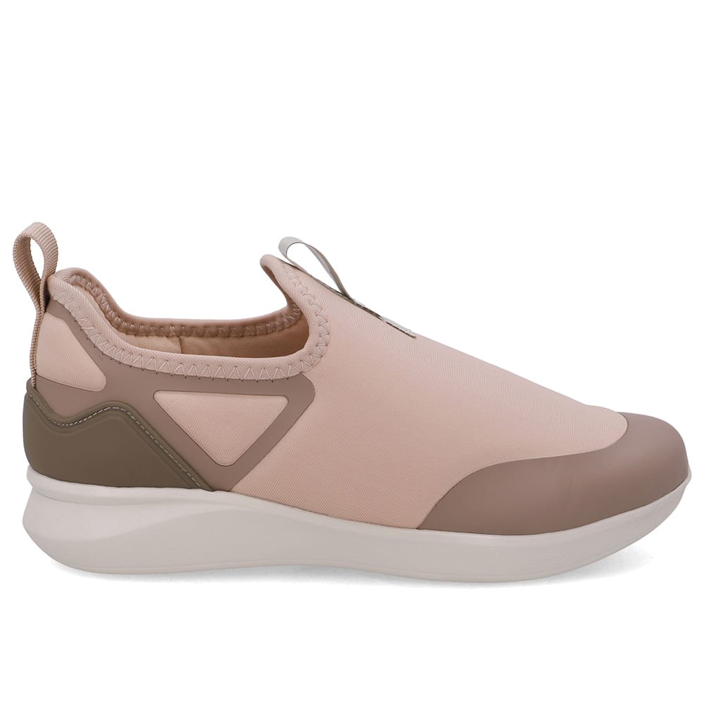 Tênis Slip On Bege Elastano