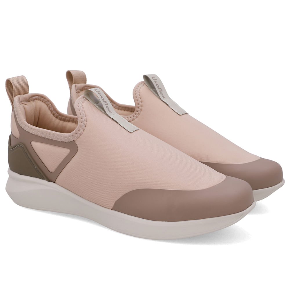 Tênis Slip On Bege Elastano Bege 2