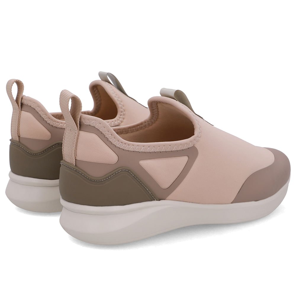 Tênis Slip On Bege Elastano Bege 3
