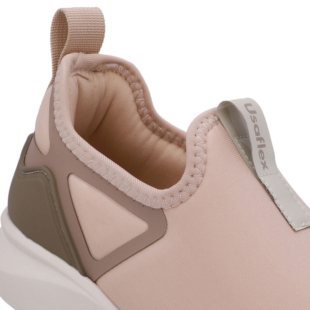 Tênis Slip On Bege Elastano Bege 4