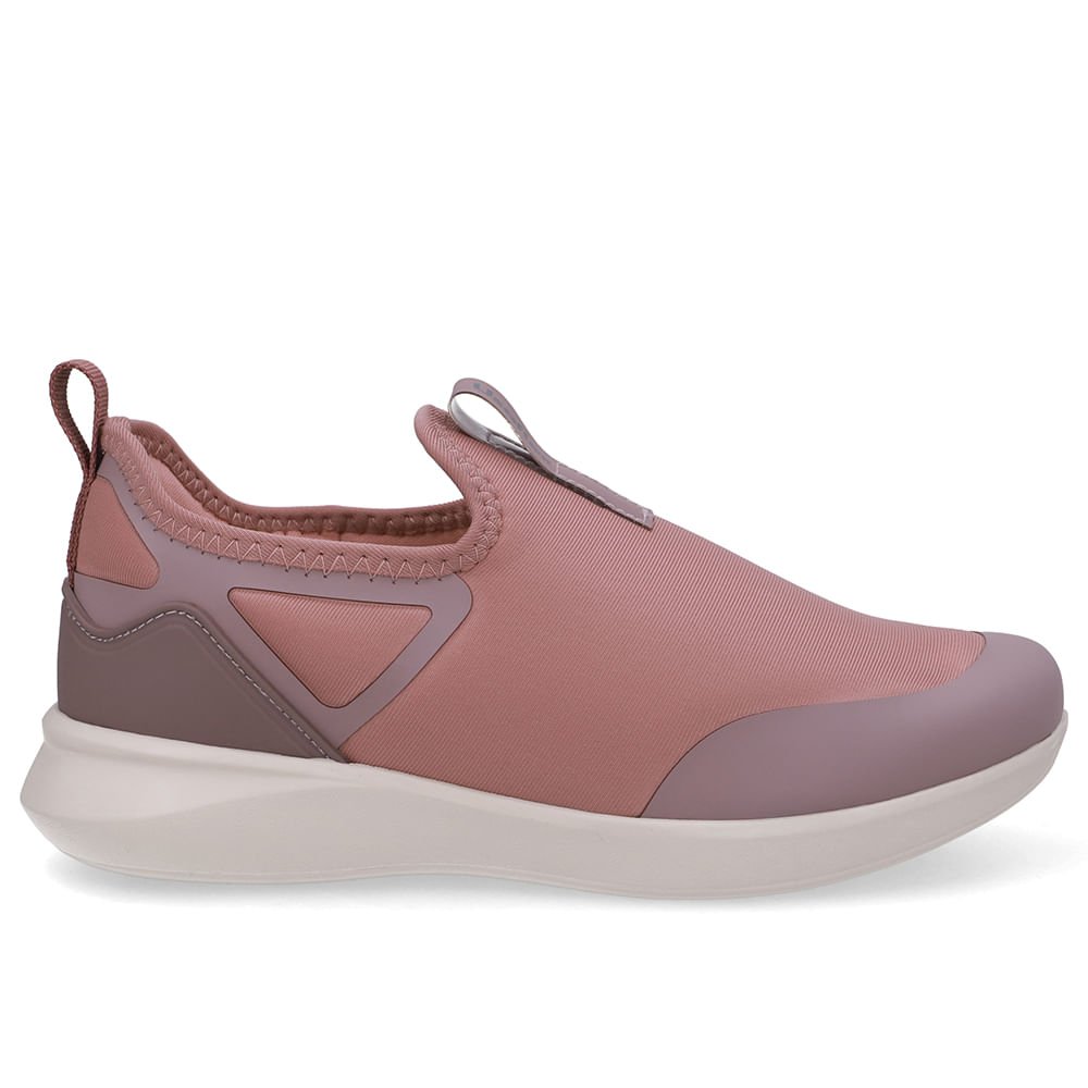 Tênis Slip On Rosa Antigo Elastano