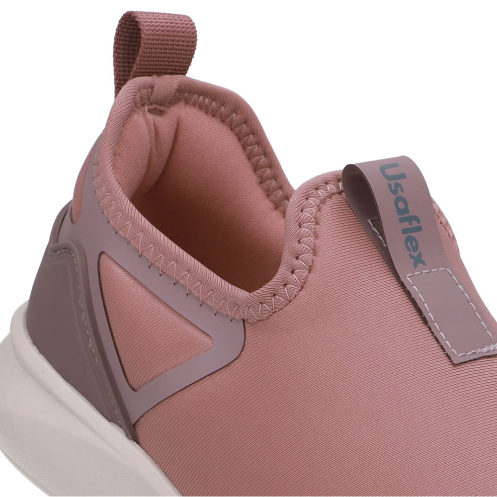 Tênis Slip On Rosa Antigo Elastano Rosa 4