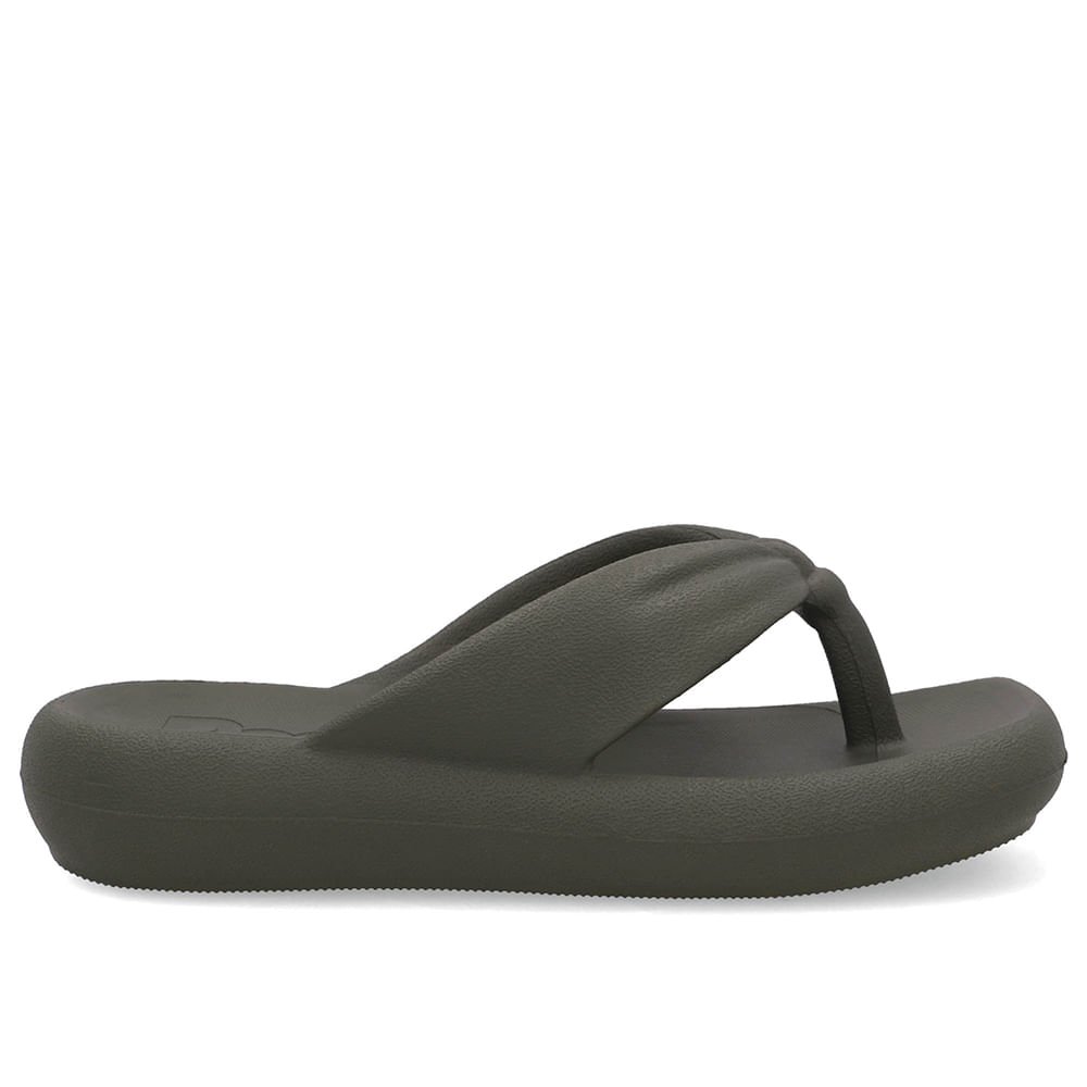 Chinelo Verde Poofy Bico Quadrado Eva