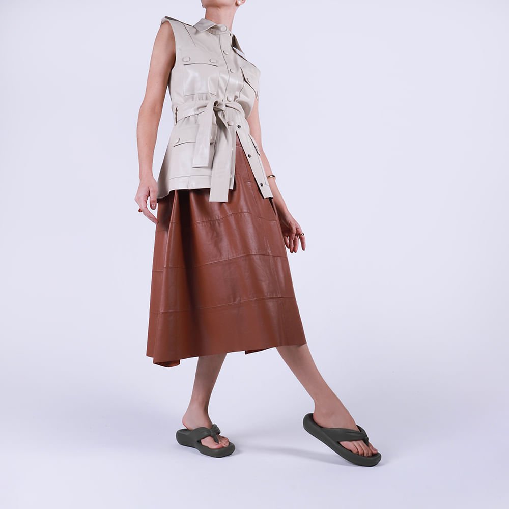 Chinelo Verde Poofy Bico Quadrado Eva Verde 4