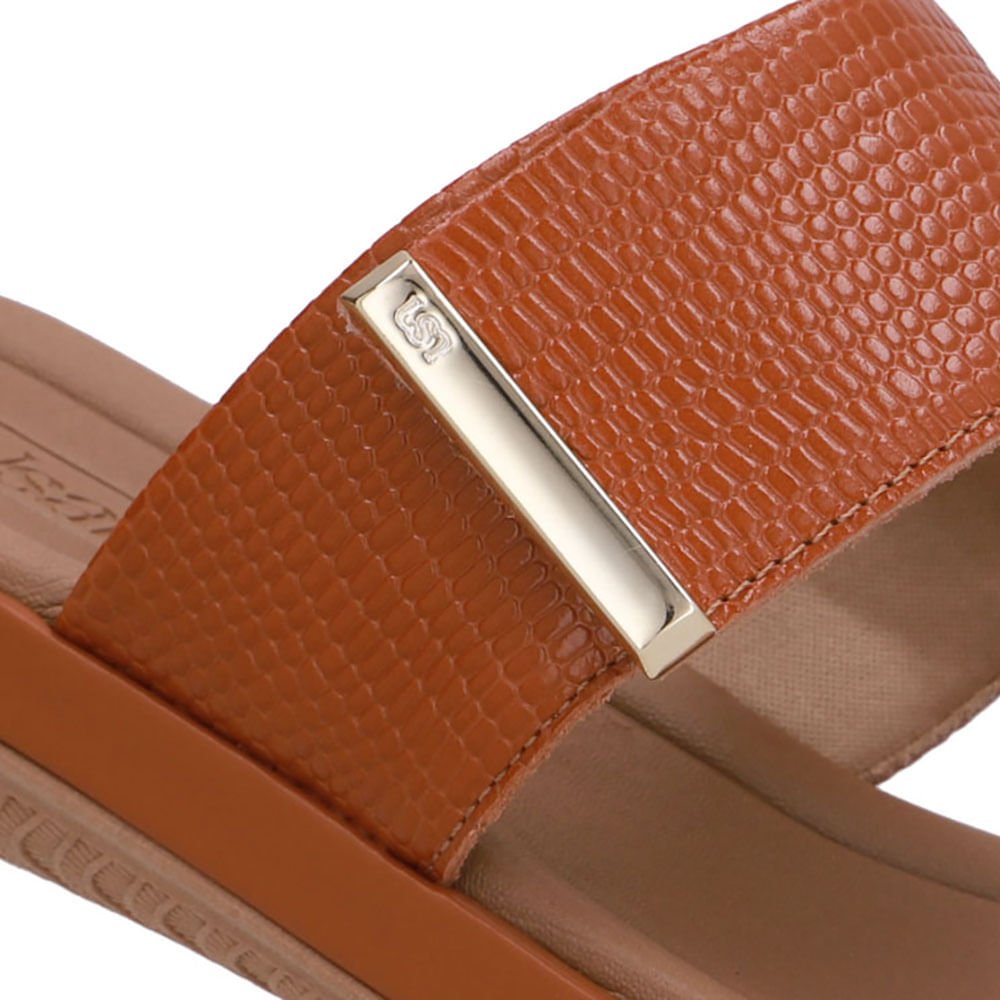 Tamanco Couro Marrom Bico Redondo Marrom 4